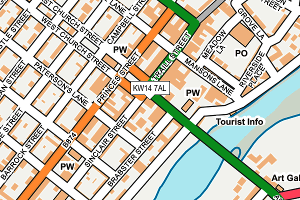 KW14 7AL map - OS OpenMap – Local (Ordnance Survey)