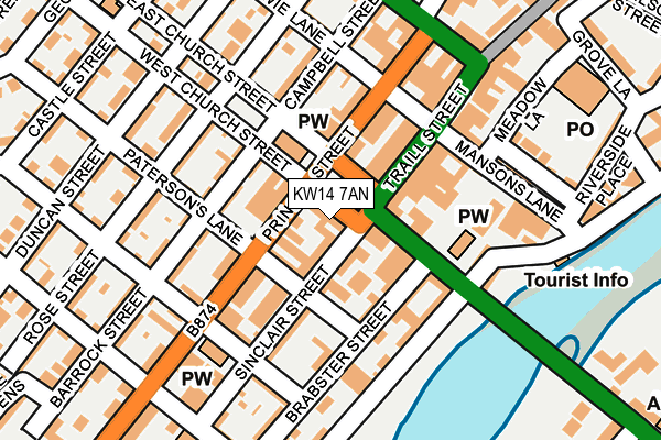 KW14 7AN map - OS OpenMap – Local (Ordnance Survey)