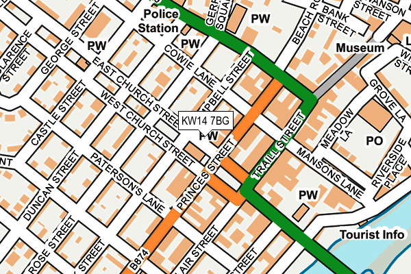 KW14 7BG map - OS OpenMap – Local (Ordnance Survey)