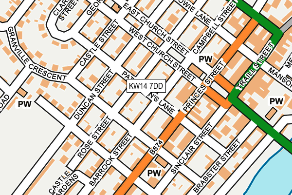 KW14 7DD map - OS OpenMap – Local (Ordnance Survey)
