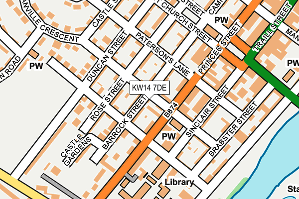KW14 7DE map - OS OpenMap – Local (Ordnance Survey)
