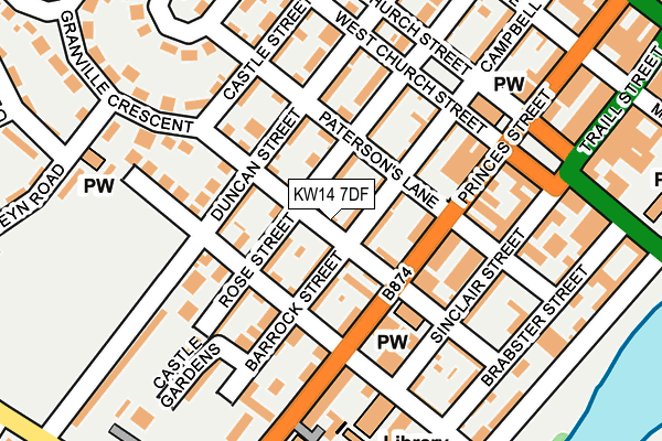 KW14 7DF map - OS OpenMap – Local (Ordnance Survey)