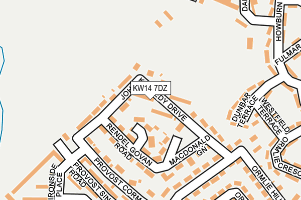 KW14 7DZ map - OS OpenMap – Local (Ordnance Survey)