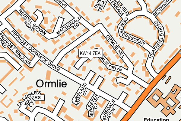 KW14 7EA map - OS OpenMap – Local (Ordnance Survey)