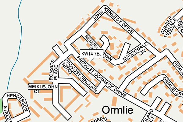 KW14 7EJ map - OS OpenMap – Local (Ordnance Survey)