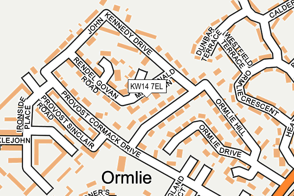 KW14 7EL map - OS OpenMap – Local (Ordnance Survey)