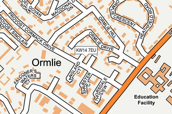 KW14 7EU map - OS OpenMap – Local (Ordnance Survey)