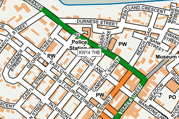 KW14 7HB map - OS OpenMap – Local (Ordnance Survey)