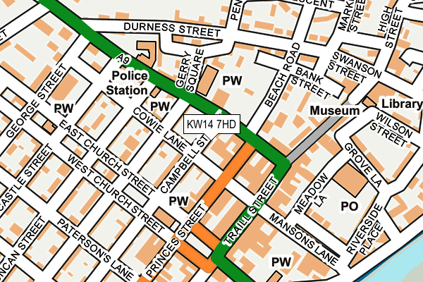 KW14 7HD map - OS OpenMap – Local (Ordnance Survey)