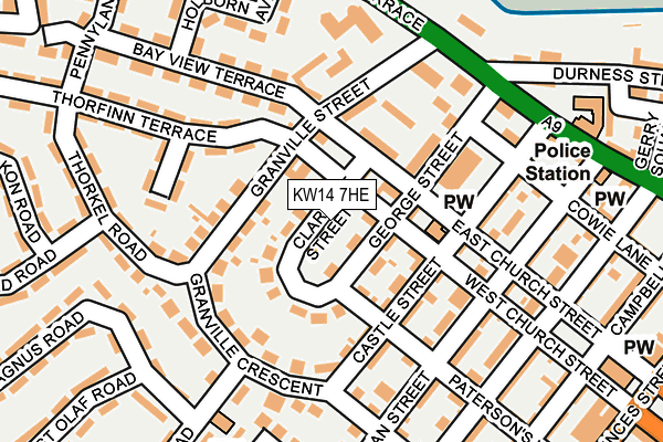 KW14 7HE map - OS OpenMap – Local (Ordnance Survey)