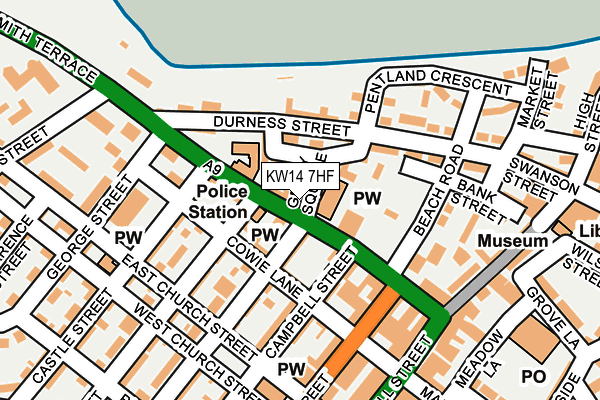 KW14 7HF map - OS OpenMap – Local (Ordnance Survey)