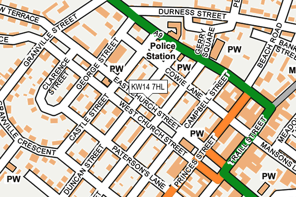 KW14 7HL map - OS OpenMap – Local (Ordnance Survey)