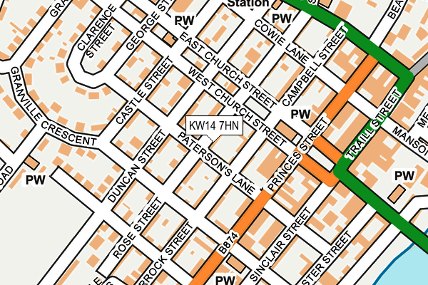 KW14 7HN map - OS OpenMap – Local (Ordnance Survey)