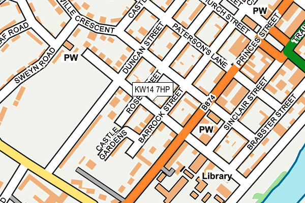 KW14 7HP map - OS OpenMap – Local (Ordnance Survey)