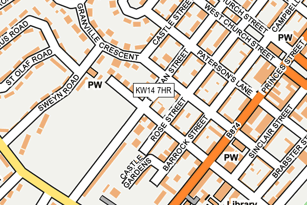 KW14 7HR map - OS OpenMap – Local (Ordnance Survey)