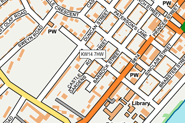 KW14 7HW map - OS OpenMap – Local (Ordnance Survey)