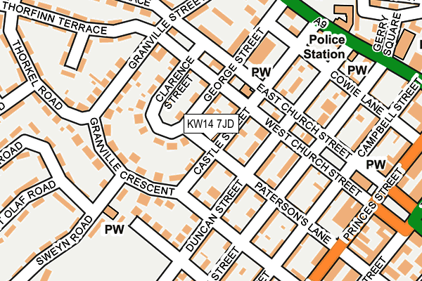 KW14 7JD map - OS OpenMap – Local (Ordnance Survey)