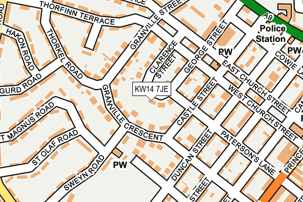 KW14 7JE map - OS OpenMap – Local (Ordnance Survey)