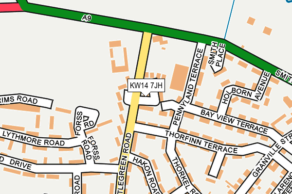 KW14 7JH map - OS OpenMap – Local (Ordnance Survey)