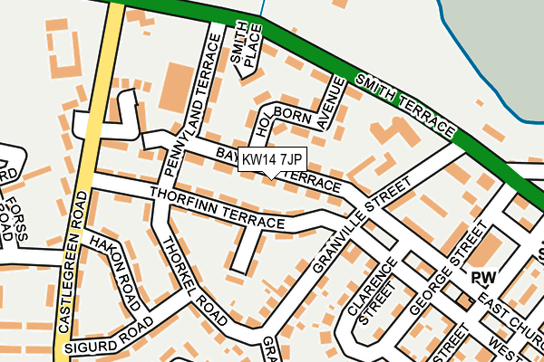 KW14 7JP map - OS OpenMap – Local (Ordnance Survey)