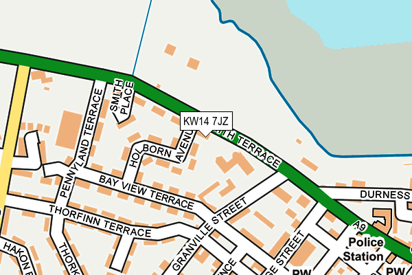 KW14 7JZ map - OS OpenMap – Local (Ordnance Survey)