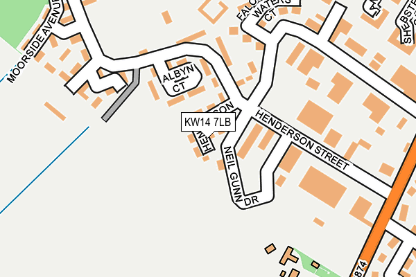 KW14 7LB map - OS OpenMap – Local (Ordnance Survey)