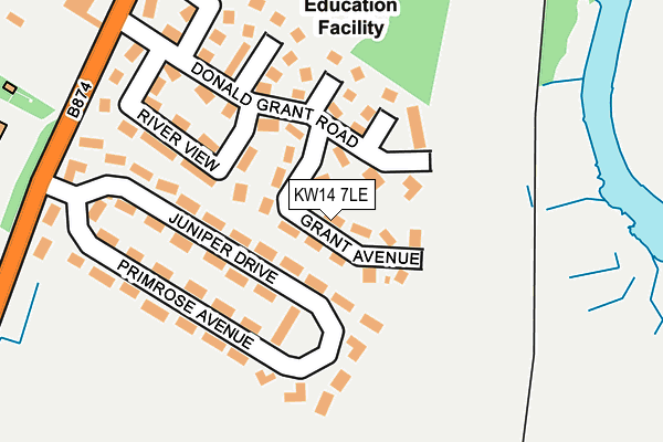 KW14 7LE map - OS OpenMap – Local (Ordnance Survey)