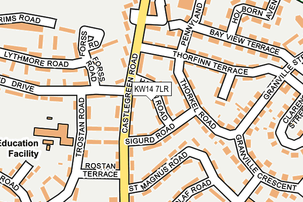 KW14 7LR map - OS OpenMap – Local (Ordnance Survey)