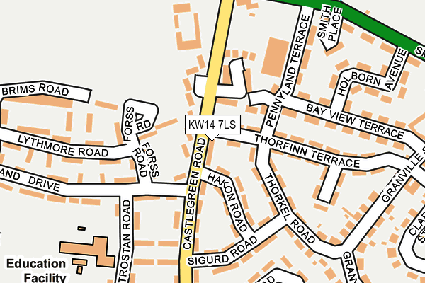 KW14 7LS map - OS OpenMap – Local (Ordnance Survey)