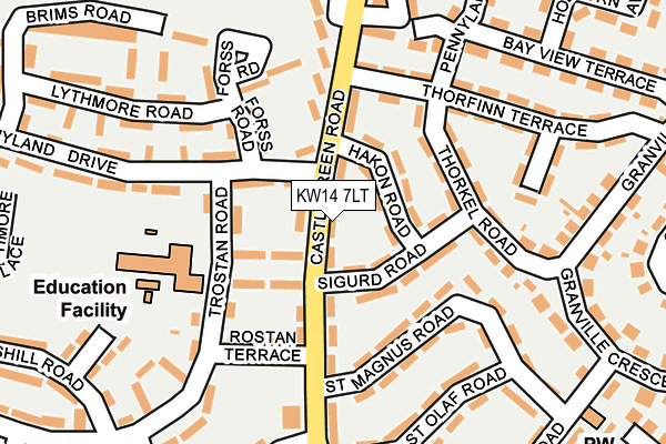 KW14 7LT map - OS OpenMap – Local (Ordnance Survey)