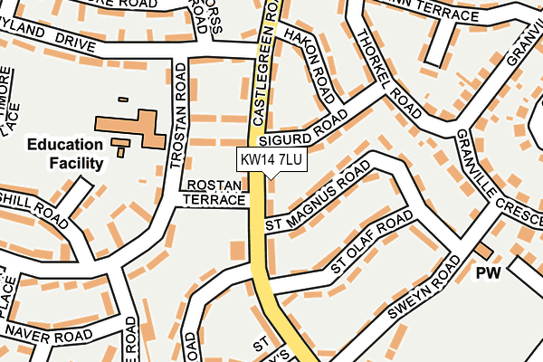 KW14 7LU map - OS OpenMap – Local (Ordnance Survey)