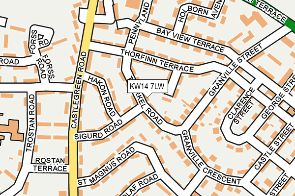 KW14 7LW map - OS OpenMap – Local (Ordnance Survey)