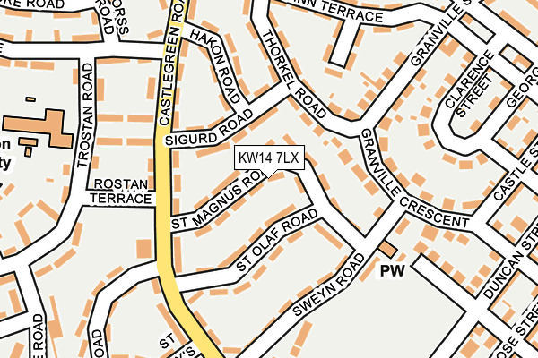 KW14 7LX map - OS OpenMap – Local (Ordnance Survey)