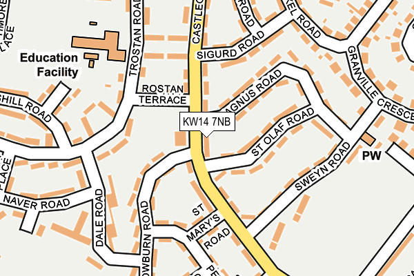 KW14 7NB map - OS OpenMap – Local (Ordnance Survey)
