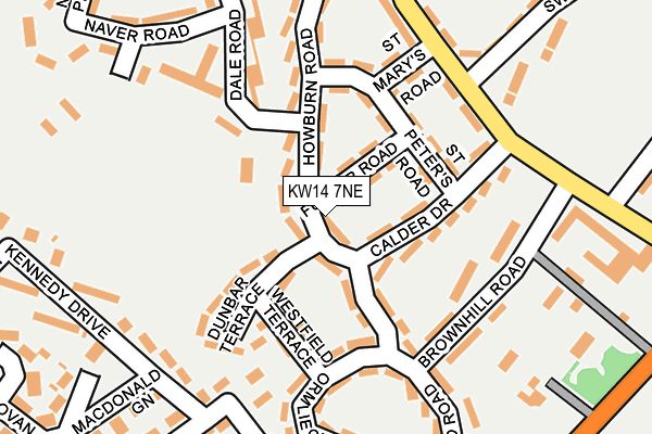KW14 7NE map - OS OpenMap – Local (Ordnance Survey)