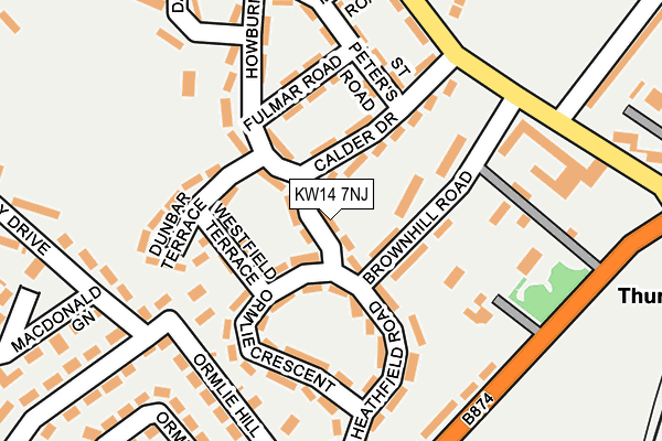 KW14 7NJ map - OS OpenMap – Local (Ordnance Survey)