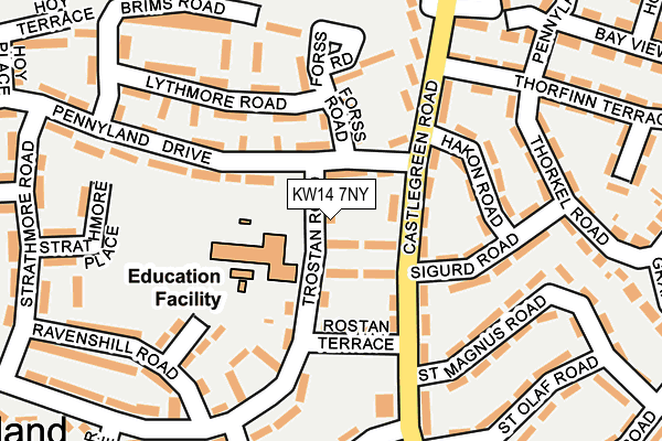 KW14 7NY map - OS OpenMap – Local (Ordnance Survey)