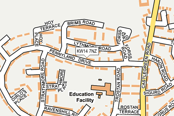 KW14 7NZ map - OS OpenMap – Local (Ordnance Survey)
