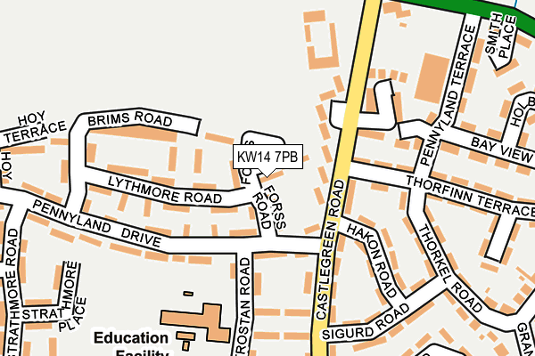 KW14 7PB map - OS OpenMap – Local (Ordnance Survey)