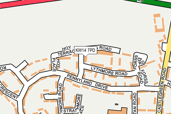 KW14 7PD map - OS OpenMap – Local (Ordnance Survey)