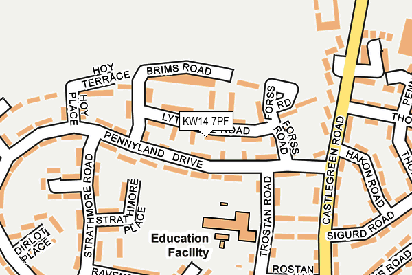 KW14 7PF map - OS OpenMap – Local (Ordnance Survey)