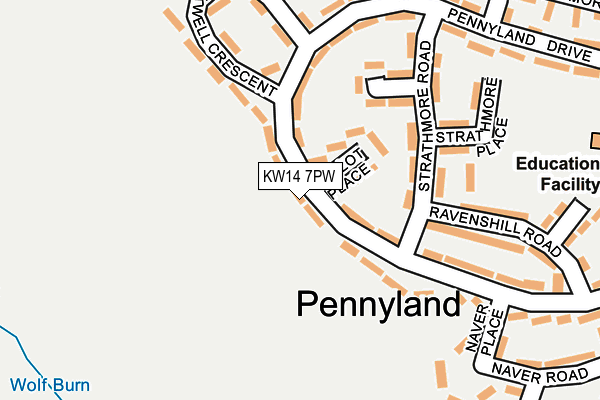 KW14 7PW map - OS OpenMap – Local (Ordnance Survey)