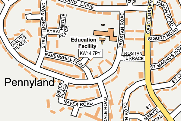 KW14 7PY map - OS OpenMap – Local (Ordnance Survey)