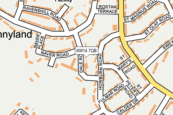 KW14 7QB map - OS OpenMap – Local (Ordnance Survey)