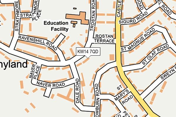 KW14 7QD map - OS OpenMap – Local (Ordnance Survey)