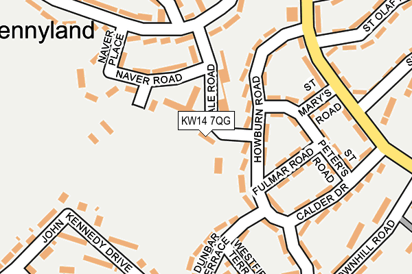KW14 7QG map - OS OpenMap – Local (Ordnance Survey)
