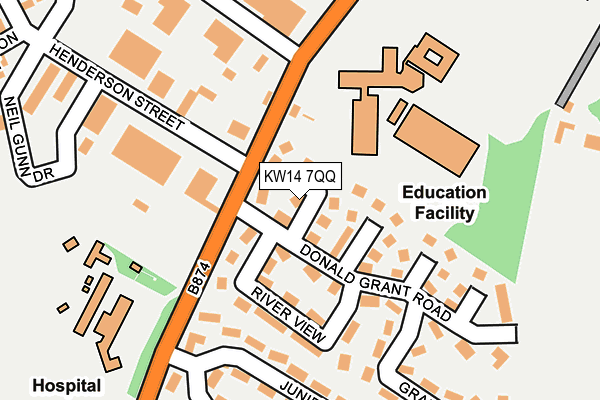 KW14 7QQ map - OS OpenMap – Local (Ordnance Survey)