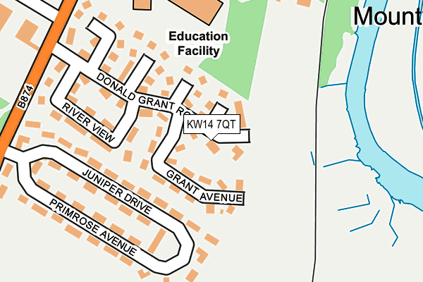 KW14 7QT map - OS OpenMap – Local (Ordnance Survey)