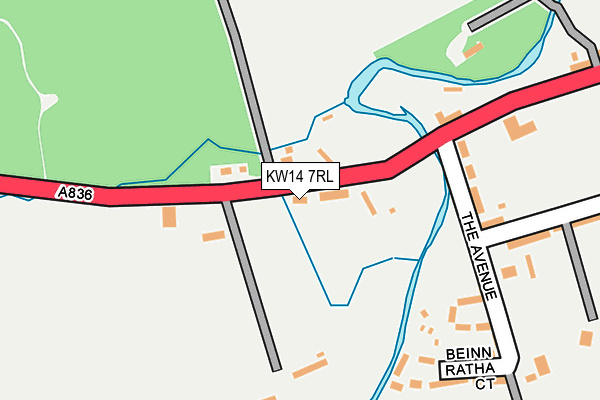 KW14 7RL map - OS OpenMap – Local (Ordnance Survey)