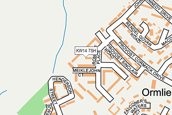 KW14 7SH map - OS OpenMap – Local (Ordnance Survey)